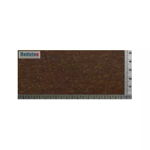 Plaque de décors Redutex 087LD123 - HO : 1/87 - Brique marron plaine
