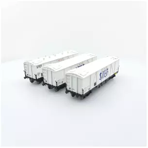 Set de 3 Wagons TP FRIGO STEF REE MODELES WB586 SNCF - HO 1/87 - EP III