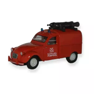 Fourgonnette Citroën 2CV SAI 1821 - HO : 1/87 - Sapeurs pompiers