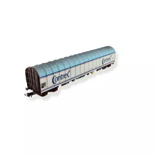 Wagon bâché à 4 essieux Rils, livrée Contrex, Jouef 6275, HO 1/87e