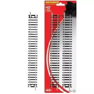 Lot de 4 Rails droits de 228.6 mm Méhano F223