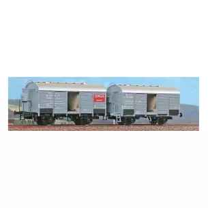 Set of 2 ERMEWA ACME 45057 - FS - HO 1/87 - EP III Mv wine freight cars