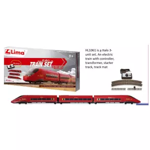 Coffret TGV Italo rouge - analogique - LIMA 1061 - HO 1/87 - EP VI