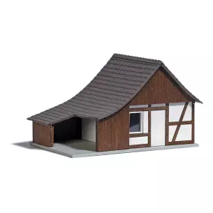House with wooden shed Buch 1903 - HO : 1/87 - 78 x 51 x 48 mm