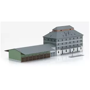 Maquette "Entrepôt Raiffeisen avec marché" MiniTrix 66324 - N : 1/160 - EP II à VI