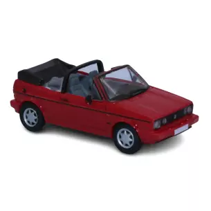 Voiture Volkswagen Golf 1 cabriolet, livrée rouge PCX 870309 - HO 1/87