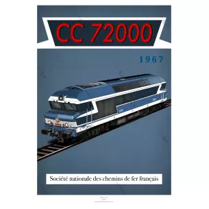 Poster Locomotive CC 72000 - 1967 - A2 42.0 x 59.4 cm - SNCF