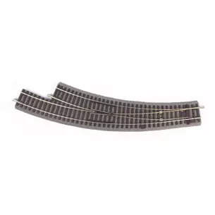 Aiguillage courbé à droite avec ballast voie A de dimensions 484 mm
