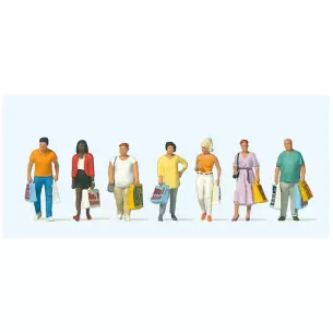 People shopping PREISER 10737 - HO 1:87