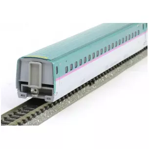 Coffret de 3 voitures E5 Series "Shinkansen Hayabusa" livrée vert turquoise et blanc avec ligne rose