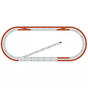 Geoline track unit with electric turnouts equipped with decoder