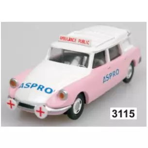 Ambulance citroën DS break, "Aspro" modèle en métal