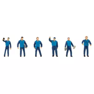 Set of 6 Hermes Faller Package Delivery figures 151668 - HO : 1/87