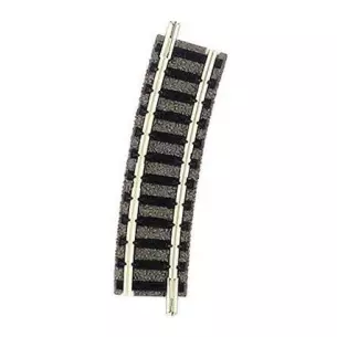 Rail courbe ballasté rayon 225,6 mm 15° Fleischmann 9127 - N : 1/160 - Code 80
