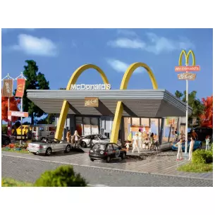 McDonald's Restaurant with McDrive Vollmer 43634 - HO : 1/87 - 176 x 158 x 98 mm