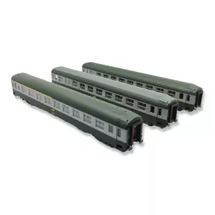 Set 3 Voitures couchettes UIC REE Modèles VB187 - HO 1/87 - SNCF - EP IV