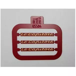 Plaque LE CAPITOLE - 6 pièces (Pour 3 Voitures UIC)