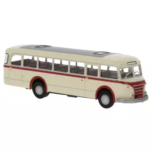 Bus - IFA H 6 B - BREKINA 59850 - Échelle HO - Ivoire clair / rouge