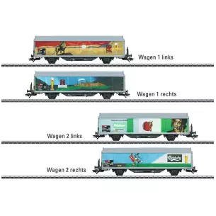 Coffret de wagons à parois coulissantes