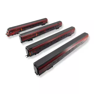 4 voitures voyageurs Railjet de l'ÖBB - ROCO 740388 - HO 1/87e