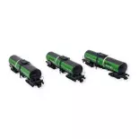Set 3 wagons citernes ERMEWA FLEISCHMANN 825817 -  SJ - N 1/160 - EP VI