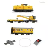 Set départ DC | Locomotive Diesel BR 212 & train-grue Roco 5100002 DB-AG - HO 1/87 - Ep VI 
