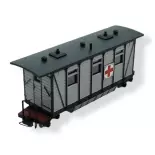 Voiture ferroviaire ambulance MiniTrains 5135 - HOe 1/87