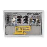4 personnage attendant le bus et accessoires PREISER 10706 HO 1/87