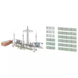 Station électrique KIBRI 39840 - HO 1/87 - 530 x 330 x 250 mm - zones industrielles