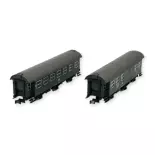 Set 2 Voitures voyageurs de conversion Fleischmann 809910 - N 1/160 - DB