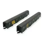 2 wagons postaux - Arnold HN4425 - N 1/160 - DBP - EP IV / V