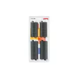 Set of 6 straight track elements of length 94.2 mm and 77.5 mm