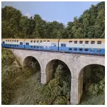 Coffret 4 voitures à 2 niveaux Rivarossi HR4371 - HO 1/87 - DR