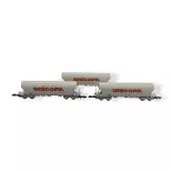 Trois wagons céréaliers UNICOPA, AZAR MODELS AZW01-UN3, Z 1/220