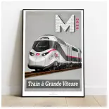 Poster TGV M - 800tonnes 8TTGVM - A2 42.0 x 59.4 cm - 2024