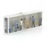 2 cheminots et 3 policiers américains - PREISER 10018 - HO 1/87