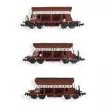 Wagons-trémies type Faccs "Weiacher Kies" ARNOLD HN6012 -SBB- N 1/160