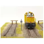 Pancarte "D" Voie de Dépôt BOISMODELISME 115002 - HO 1/87 - SNCF