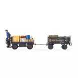 1 cheminot conduisant un chariot électrique - PREISER 10256 - HO 1/87