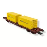 Wagon porte-conteneurs S68 de la SNCF - JOUEF HJ6194 - HO 1/87