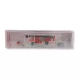 Camion pompier MERCEDES L 1519 DLK 30 rouge et blanc BREKINA 47084 - HO 1/87