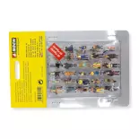MEGA SET 60 figurines "passants et voyageurs" NOCH 16070 - HO 1/87