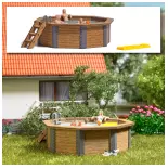 Scènette Piscine en famille - Busch 1832 - HO 1/87