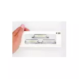 Set of 3 AZAR MODELS W01-TC3 TRANSCEREALES grain cars - Z 1/220 - SNCF - EP IV / V