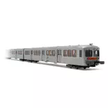 Set 3 voitures voyageurs RIB 70 gris d'origine JOUEF 4150 SNCF - HO 1/87 - EP IV