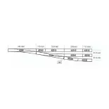 Wr10 Roco 42581 - R 1946 mm- 10° - HO : 1/87 - Code 83