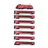 Rame 8 éléments "100 ans ÖBB"  ANALOGIQUE ROCO 5500002 - OBB - HO 1/87