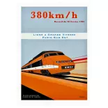Poster TGV Record 1981 - A2 42.0 x 59.4 cm - Paris-Sud-Est - SNCF - 380 km/h