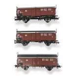 3 wagons parois coulissantes - Roco 77022 - HO 1/87 - DB