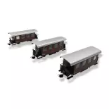 Set 3 Voitures voyageurs Biho/s ROCO 34103 - ÖBB HOe 1/87 EP IV